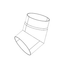 Knie 45° (1,5 mm) schwarz