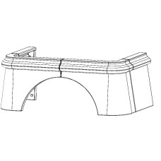ND-SOKL TREVISO (kachle zelená) MONTOVANÝ DÍL