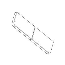 Verkleidung seitlich Keramik weiß li.+re. Aqua Trento 346.15-C