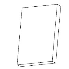 ND-DESKA BOČNÍ 30*198*280 ŠAMOT