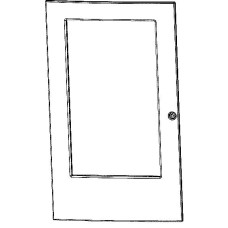 Feuerraumtür/perl-anthrazit - ohne Glas HSP6 419/434.08/465.32