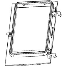Feuerraumtür (komplett)/schwarz HSP6-WT 538.08