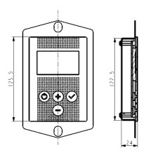 Bedieneinheit HSP 1/2.17 Pallazza-II  Lucca/Catania, mit Symbole