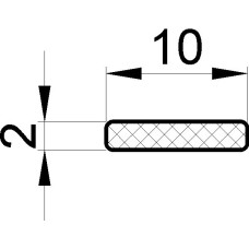 DICHTUNG FLACH 10x2 f.Glas lfm
> > Bitte länge der Dichtung am Gerät abmessen und ganze Laufmeter be