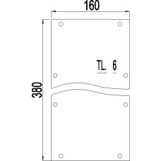 DICHTUNG Reinigungsdeckel oben 255.15 6x160x380