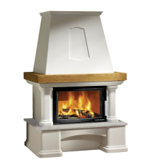 Kaminbausatz GENF-III Steinsims Quarzit Mocca Creme , Kamineinsatz KOMFORT-IV 180.18 =