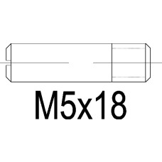GEWINDESTIFT M5x18 DIN 427 gilt für alle Einsätze/ 490.50