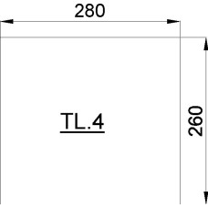 GLASSCHEIBE 280x260 280.12 HCZ#