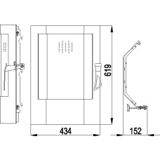 HEIZTÜR 262/264.15 ANTHRAZIT kompl