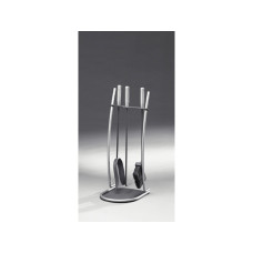 Kaminbesteck 4-teilig silber/anthrazit
