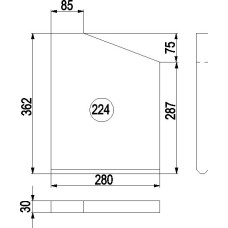 ND-DESKA 224 30*280*362-AS 750