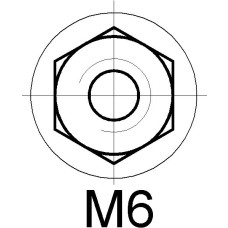 Mutter mit Flansch M6 verzinkt