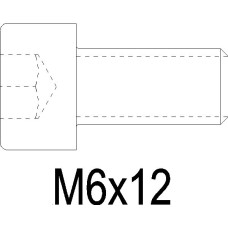 SCHRAUBEN M6x12, 8 Stk./Pkg.