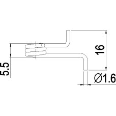 ND- PRUZINA D1,6*16*25 CERNENA