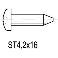 N. DIL-SROUB D4,2*16 DIN 7504M