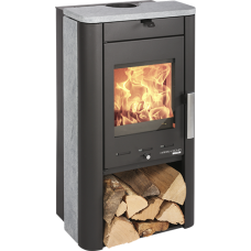 PRUNUS II Stein tief-schwarz, Serpentino mit Holzfach