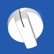 REGLERKNEBEL weiß mit schwarzem Strich