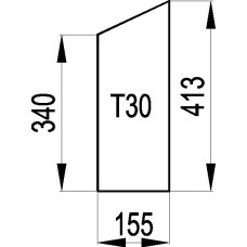 SCHAMOTTE 160 413x155x30
