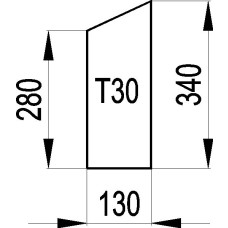 SCHAMOTTE 161 340x130x30