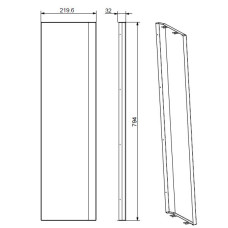 SEITENWANDBLECH RECHTS GUSSGRAU 306.15