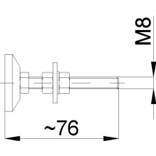 STELLFUSS 180+181+182+185+302 M8x60