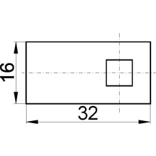 TÜRVERSCHLUSSZUNGE Kaminofen 16x32