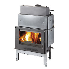 wasserführender Kamineinsatz VESUVIO-18 190.18-WT, Grundfarbe anthrazit, inkl. Sicherheitswärmetauscher